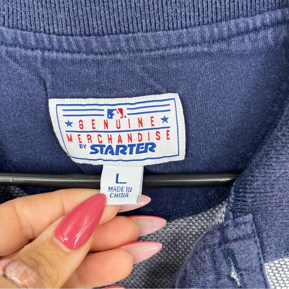 STARTER Cleveland Indians Collared Polo Shirt Vintage 90s Cotton MLB Baseball - Picture 2 of 11